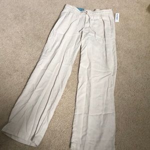 Wide leg jambe pants